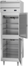 Beverage-Air - 27" P Series Stainless Steel Refrigerator/Freezer w/ 2 Solid Swing Half Doors - PRF12-12HC-1HS