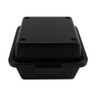 G.E.T - Eco-Takeouts 5" x 5" Black Polypropylene Single Entree Reusable Food Container (24 Per Case) - EC-08-1-BK