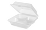 G.E.T - Eco-Takeouts 9" x 9" Clear Polypropylene 3-Compartment Reusable Food Container (12 Per Case) - EC-09-1-CL