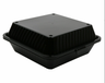 G.E.T - Eco-Takeouts 9" x 9" Black Polypropylene Single Entree Reusable Food Container (12 Per Case) - EC-10-1-BK