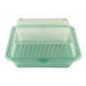 G.E.T - Eco-Takeouts 9" x 9" Jade Polypropylene Single Entree Reusable Food Container (12 Per Case) - EC-10-1-JA