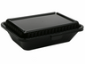 G.E.T - Eco-Takeouts 9" x 6.5" Black Polypropylene Half-Size Reusable Food Container (24 Per Case) - EC-11-1-BK
