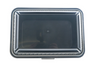 G.E.T - Eco-Takeouts 9" x 6.5" Black/Clear Polypropylene Half-Size Reusable Food Container (12 Per Case) - EC-11-2X-BK/CL