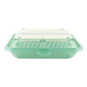 G.E.T - Eco-Takeouts 9" x 9" Jade Polypropylene 3-Compartment Reusable Food Container (12 Per Case) - EC-12-1-JA