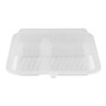 G.E.T - Eco-Takeouts 10" x 8" Clear Polypropylene 2-Compartment Reusable Food Container W/ Snap Closure (12 Per Case) - EC-12-1-CL
