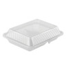 G.E.T - Eco-Takeouts 10" x 8" Clear Polypropylene 2-Compartment Reusable Food Container W/ Snap Closure (12 Per Case) - EC-12-1-CL
