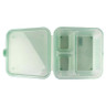 G.E.T - Eco-Takeouts 9" x 9" Jade Polypropylene 3-Compartment Reusable Flat Top Food Container (12 Per Case) - EC-16-JA