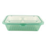 G.E.T - Eco-Takeouts 9" x 9" Jade Polypropylene 3-Compartment Reusable Flat Top Food Container (12 Per Case) - EC-16-JA