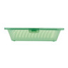 G.E.T - Eco-Takeouts 9" x 9" Jade Polypropylene Single Entree Reusable Flat Top Food Container (12 Per Case) - EC-10-1-JA