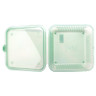 G.E.T - Eco-Takeouts 9" x 9" Jade Polypropylene Single Entree Reusable Flat Top Food Container (12 Per Case) - EC-10-1-JA