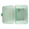 G.E.T - Eco-Takeouts 9" x 6.5" Jade Polypropylene Half-Size Reusable Flat Top Food Container (12 Per Case) - EC-18-JA