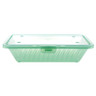 G.E.T - Eco-Takeouts 9" x 6.5" Jade Polypropylene Half-Size Reusable Flat Top Food Container (12 Per Case) - EC-18-JA