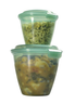 G.E.T - Eco-Takeouts 12 oz Jade Polypropylene Reusable Side-Dish/Large Sauce Cup W/ Hinged Lid (24 Per Case) - EC-21-JA