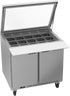 Beverage-Air - 36" Mega Top Sandwich Prep Table w/ 2 Doors & See-Thru Lid - SPE36HC-15M-STL
