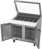 Beverage-Air - 36" Mega Top Sandwich Prep Table w/ 2 Doors & See-Thru Lid - SPE36HC-15M-STL