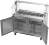 Beverage-Air - 48" Sandwich Prep Table w/ 2 Doors & Sneeze Guard - SPE48HC-12-SNZ