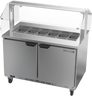 Beverage-Air - 48" Sandwich Prep Table w/ 2 Doors & Sneeze Guard - SPE48HC-12-SNZ