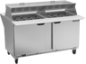 Beverage-Air - 60" Mega Top Sandwich Prep Table w/ 2 Doors & Dual Sides - SPE60HC-24M-DS