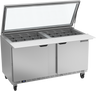 Beverage-Air - 60" Sandwich Prep Table w/ 2 Doors & See-Thru Lid - SPE60HC-24M-STL