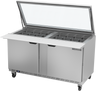 Beverage-Air - 60" Sandwich Prep Table w/ 2 Doors & See-Thru Lid - SPE60HC-24M-STL