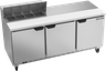 Beverage-Air - 72" Sandwich Prep Table w/ 3 Doors - SPE72HC-08