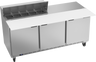 Beverage-Air - 72" Sandwich Prep Table w/ 3 Doors & 17" Cutting Board - SPE72HC-10C