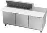 Beverage-Air - 72" Sandwich Prep Table w/ 3 Doors & 17" Cutting Board - SPE72HC-12C