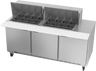 Beverage-Air - 72" Mega Top Sandwich Prep Table w/ 3 Doors - SPE72HC-24M