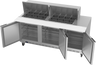 Beverage-Air - 72" Mega Top Sandwich Prep Table w/ 3 Doors - SPE72HC-24M