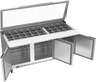 Beverage-Air - 72" Sandwich Prep Table w/ 3 Doors & See-Thru Lid - SPE72HC-30M-STL