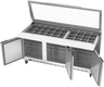 Beverage-Air - 72" Sandwich Prep Table w/ 3 Doors & See-Thru Lid - SPE72HC-30M-STL