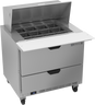 Beverage-Air - 36" Mega Top Sandwich Prep Table w/ 2 Drawers - SPED36HC-12M-2