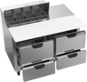 Beverage-Air - 48" Sandwich Prep Table w/ 4 Drawers & 17" Cutting Board - SPED48HC-08C-4