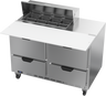 Beverage-Air - 48" Sandwich Prep Table w/ 4 Drawers & 17" Cutting Board - SPED48HC-08C-4