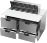 Beverage-Air - 48" Sandwich Prep Table w/ 4 Drawers & 17" Cutting Board - SPED48HC-10C-4