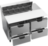Beverage-Air - 48" Sandwich Prep Table w/ 4 Drawers & 17" Cutting Board - SPED48HC-10C-4
