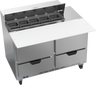 Beverage-Air - 48" Sandwich Prep Table w/ 4 Drawers & 17" Cutting Board - SPED48HC-10C-4