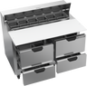 Beverage-Air - 48" Sandwich Prep Table w/ 4 Drawers & 17" Cutting Board - SPED48HC-12C-4