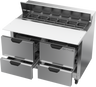 Beverage-Air - 48" Sandwich Prep Table w/ 4 Drawers & 17" Cutting Board - SPED48HC-12C-4