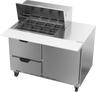 Beverage-Air - 48" Mega Top Sandwich Prep Table w/ 2 Drawers & 1 Door - SPED48HC-12M-2