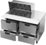Beverage-Air - 48" Mega Top Sandwich Prep Table w/ 4 Drawers - SPED48HC-12M-4