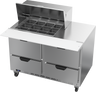Beverage-Air - 48" Mega Top Sandwich Prep Table w/ 4 Drawers - SPED48HC-12M-4