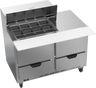 Beverage-Air - 48" Mega Top Sandwich Prep Table w/ 4 Drawers - SPED48HC-12M-4
