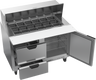 Beverage-Air - 48" Mega Top Sandwich Prep Table w/ 2 Drawers & 1 Door - SPED48HC-18M-2