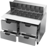 Beverage-Air - 48" Mega Top Sandwich Prep Table w/ 4 Drawers - SPED48HC-18M-4
