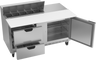 Beverage-Air - 60" Sandwich Prep Table w/ 2 Drawers, 1 Door & 17" Cutting Board - SPED60HC-10C-2