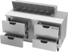 Beverage-Air - 60" Sandwich Prep Table w/ 4 Drawers - SPED60HC-12-4