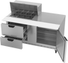 Beverage-Air - 60" Mega Top Sandwich Prep Table w/ 2 Drawers & 1 Door - SPED60HC-12M-2