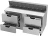 Beverage-Air - 60" Sandwich Prep Table w/ 4 Drawers - SPED60HC-16-4