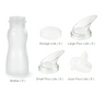 G.E.T - 16 oz Frosted Clear Polycarbonate Salad Dressing Kit (30 Piece Set) - SDB-16-PC-6